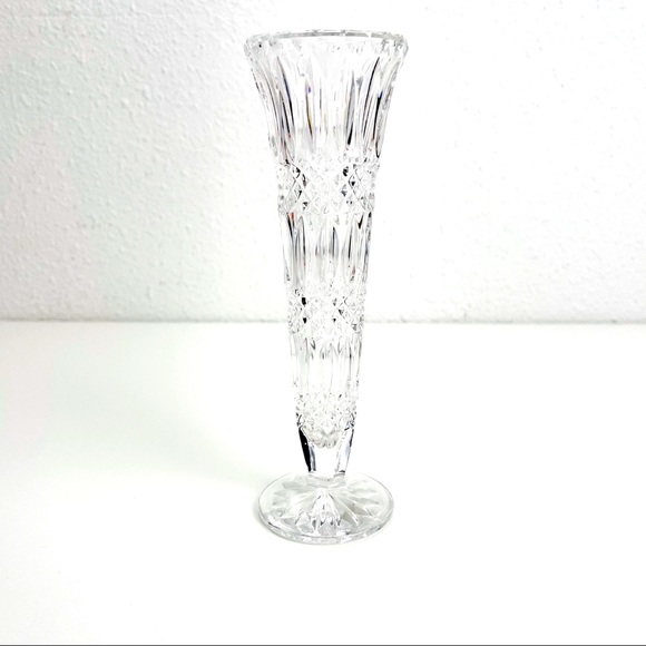 Vintage Pressed Glass Bud Vase Clear